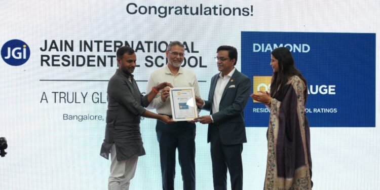 JAIN International Residential School (JIRS), Bengaluru, Earns Prestigious QS I-GAUGE Diamond Rating for Institutional Excellence