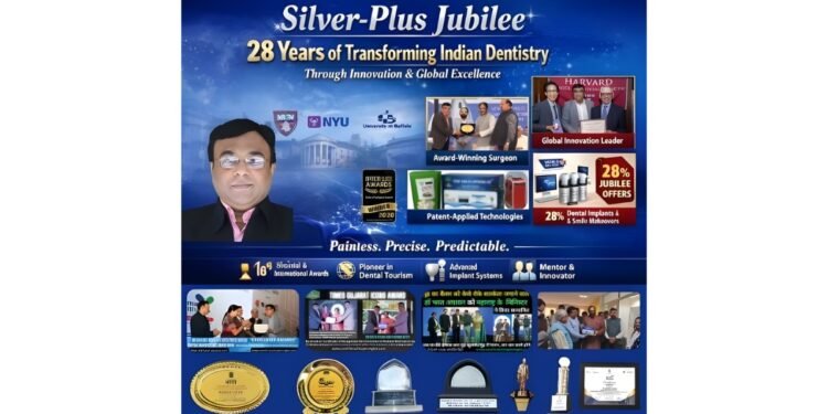 Dr Bharat Agravat Celebrates “Silver-Plus Jubilee”: 28 Years of Transforming Indian Dentistry through Innovation and Global Excellence
