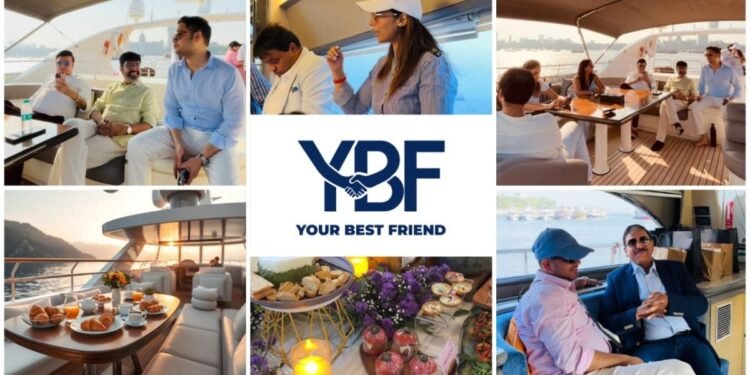 Entrepreneurs Gather for a Luxury Networking Sundowner on a Ferretti 880 Yacht in Mumbai