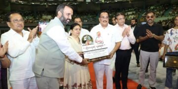 Union Minister C. R. Patil’s Birthday Marked by Mega Social Service Drive: 5,100 Girls Receive Educational Aid in Surat