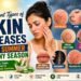 Different types of skin diseases in the Summer and Rainy Season