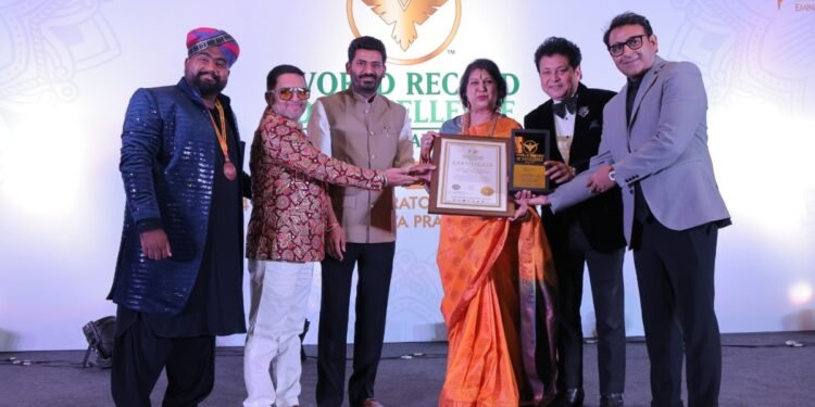 Amb. Dr. Neeelima (Founder, Riddhi Siddhi Heaaling Centtre) from Bangalore, Karnataka, India Honoured by World Record of Excellence, England