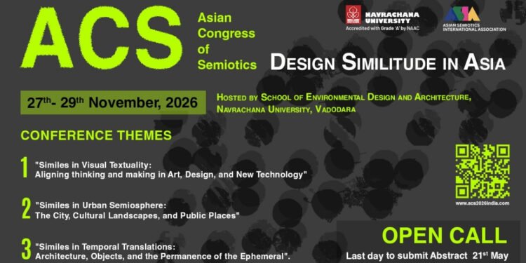 ACS 2026 – Asian Congress of Semiotics at Navrachana University, Vadodara