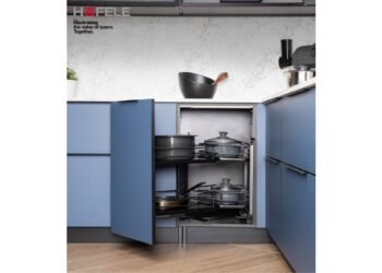 Hafele Astute Corner Storage Solution Maximises Kitchen Corner Spaces