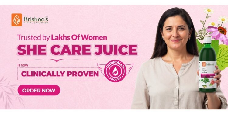 Krishna’s Ayurveda, She Care Juice Clinically Proven to Support PCOD Management in 90 Days