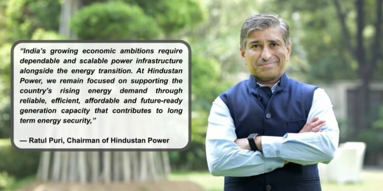 Ratul Puri Led Hindustan Power signs Power Supply Agreement with MP Power Management Company Limited for supply of 800 MW Power