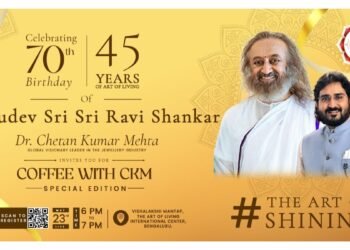 Dr. Chetan Kumar Mehta to Host Gurudev Sri Sri Ravi Shankar on Coffee with CKM