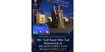Mr Neil Kant Shiv Lal Honoured at Billionaires for Peace Conclave in Mumbai