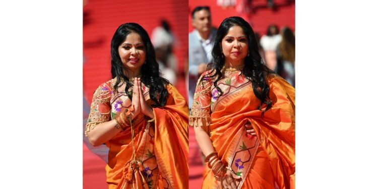 Swapnali Wani Mrs. Bharat-USA Universe 2026, Draped in Heritage: Showcasing Indian Handloom at Cannes 2026
