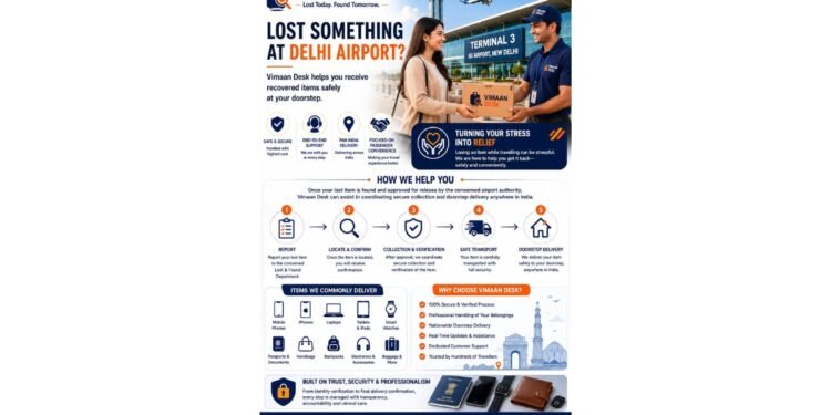 Delhi Airport Lost and Found Service: Recover Lost Items from IGI Airport with Secure Doorstep Delivery by Vimaan Desk