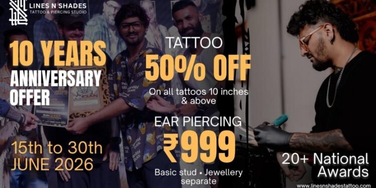 Lines N Shades Tattoo Studio Marks a Decade of Artistic Excellence in Mumbai