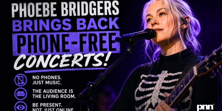 Phoebe Bridgers Wants Your Attention Back: Why Phone-Free Concerts Are Becoming Music’s Most Rebellious Trend