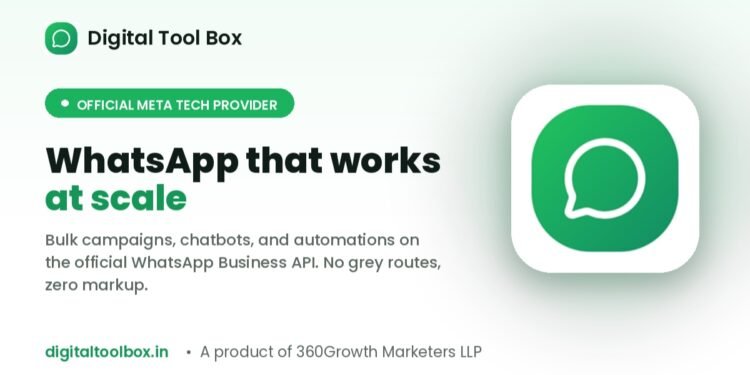 Digital Tool Box Operates as an official Meta Tech Provider, bringing ban-safe WhatsApp marketing to Indian SMBs