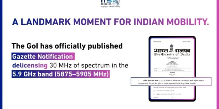 India Opens the Airwaves to Save Lives: Gazette Notification Enables V2X Communication on 5.9 GHz Spectrum
