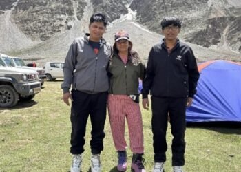 Father, Mother with 15 yrs old Son from Jabalpur, Conquer 20,000+ feet Mount Yunam Expedition at Himalayas