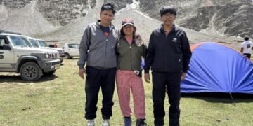 Father, Mother with 15 yrs old Son from Jabalpur, Conquer 20,000+ feet Mount Yunam Expedition at Himalayas
