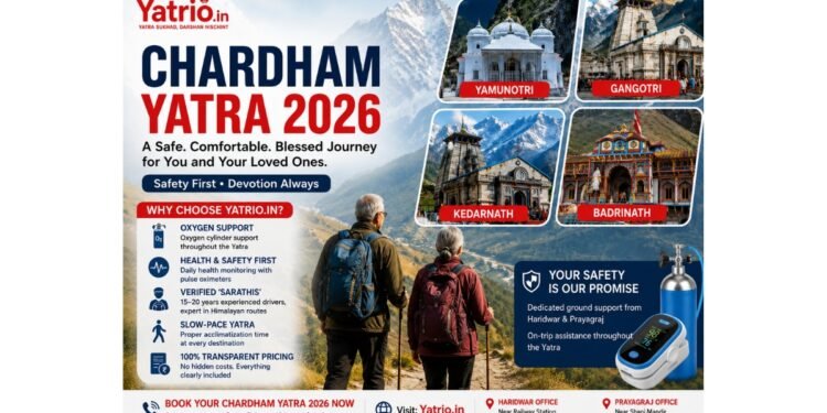 Chardham Yatra 2026: Yatrio.in Launches Easy Yatra, Safe Yatra Experience with VIP Darshan and Oxygen Support for Senior Citizens