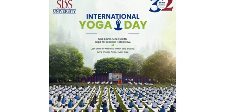 International Yoga Day Celebrated with Great Enthusiasm at SBS University under EBSB Camp