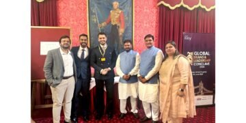 Acharya Bhavinbhai Pandya and Acharya Mananbhai Pandya Honoured with the Global Leader of the Year 2026 Award at the House of Lords, London