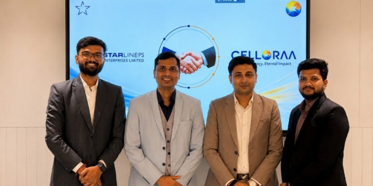 StarlinePS Enterprises Ltd. Invests ₹160 Crore in Celloraa Energy to Establish a 1.2 GW State-of-the-Art Solar Cell Manufacturing Facility in India