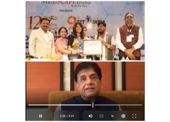 Dr Sunita Dube, NMC Chairman & Ministers Launch Red Alert De-Escalation & Medical Sainik by MedscapeIndia