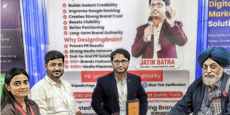 Jatin Batra founded DesigningBrain.com Strengthens Brand Visibility at WebFair 25th Edition as PR Partner