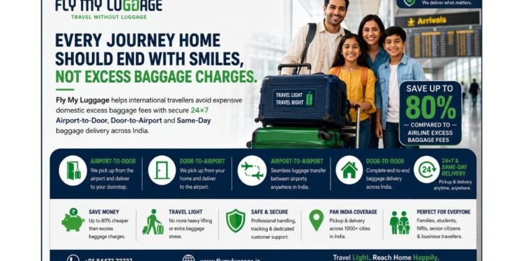 #Fly My Luggage Redefines Airport Baggage Experience, Helping International Travellers Save Big on Domestic Excess Baggage Charges