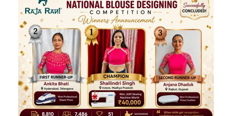 Raja Rani Coaching Concludes India’s First National Blouse Designing Competition with 8,800+ Registrations