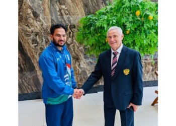 Yogesh Shelly Meets Russian Paralympic Committee President Pavel Alekseevich Rozhkov, Discusses Para Athlete Development and International Collaboration