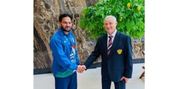 Yogesh Shelly Meets Russian Paralympic Committee President Pavel Alekseevich Rozhkov, Discusses Para Athlete Development and International Collaboration