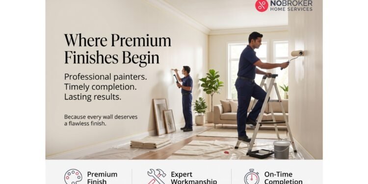NoBroker Sets a New Standard for Premium Home Painting with Quality-Assured Workmanship and On-Time Completion
