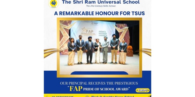 The Shri Ram Universal School, Ludhiana, Ranked #1 in Punjab and Among India’s Top 10 in Cfore 2025 School Survey