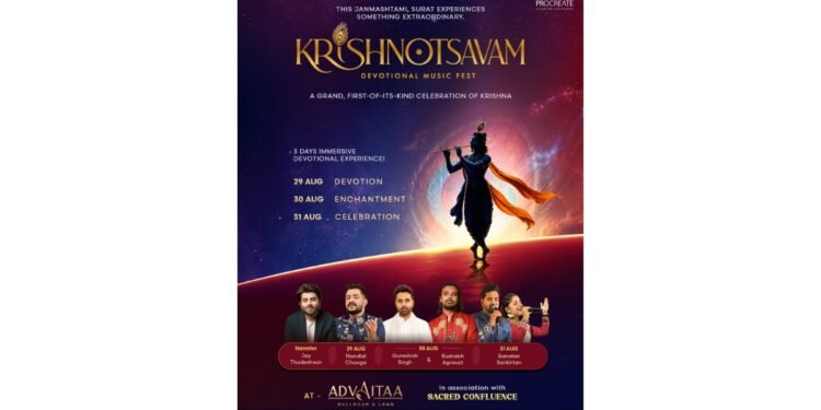 Surat To Host Three-Day ‘Krishnotsavam 2026’ — A Unique Confluence of Devotion, Music & Celebration