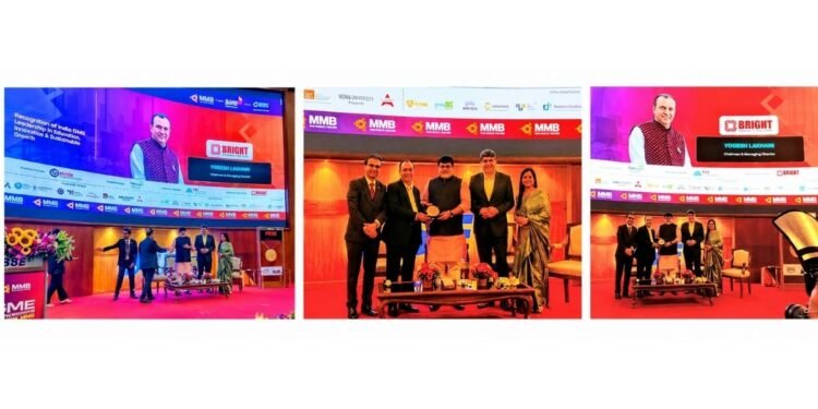 Dr. Yogesh Lakhani, CMD of Bright Outdoor Media, Felicitated at SME Governance Summit 2026 by Maharashtra Cabinet Minister Shri Uday Samant