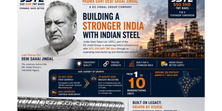 From Padma Shri Debi Sahai Jindal’s Legacy to 10 Manufacturing Units: JSTL 550 SHD Enters a New Chapter in Indian Steel