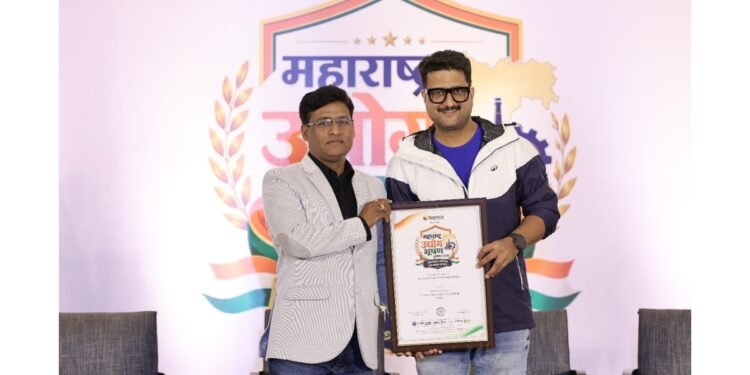 Mr. Chandrashekhar Ajabrao Khanzode of Khanzode Arts and Creations Honoured for Excellence in Creative Arts, Crafts & Design at Maharashtra Udyog Bhushan Puraskar 2026