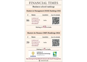 IMT Ghaziabad Re-enters FT Masters in Management Ranking at #86