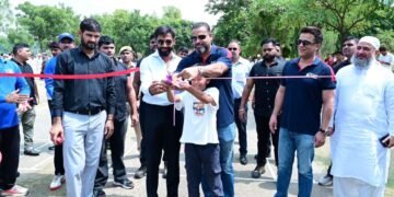 Yusuf Pathan inaugurates the 39th center of Cricket Academy of Pathans (CAP) in Alwar (Rajasthan)