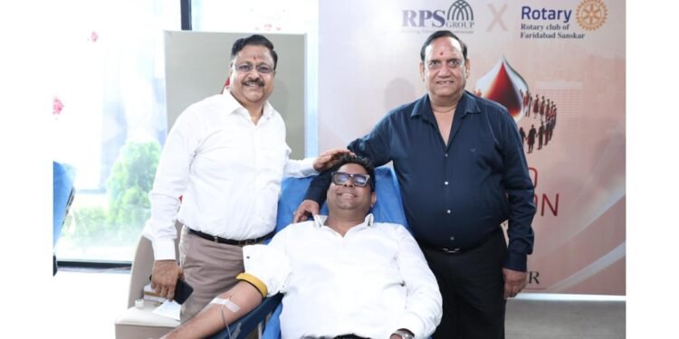 RPS Group Marks 23rd Foundation Day with Record-Breaking Blood Donation Drive, Collects 150+ Units