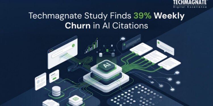 Techmagnate Study Finds AI Platforms Drop 39% of Cited Brands Every Week, Signals Shift in How AI Visibility Should Be Measured