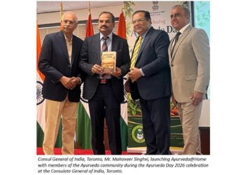 ‘Ayurveda@Home’ Book Launched in Toronto on Ayurveda Day 2026