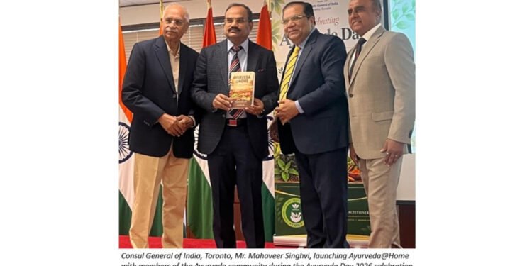 ‘Ayurveda@Home’ Book Launched in Toronto on Ayurveda Day 2026