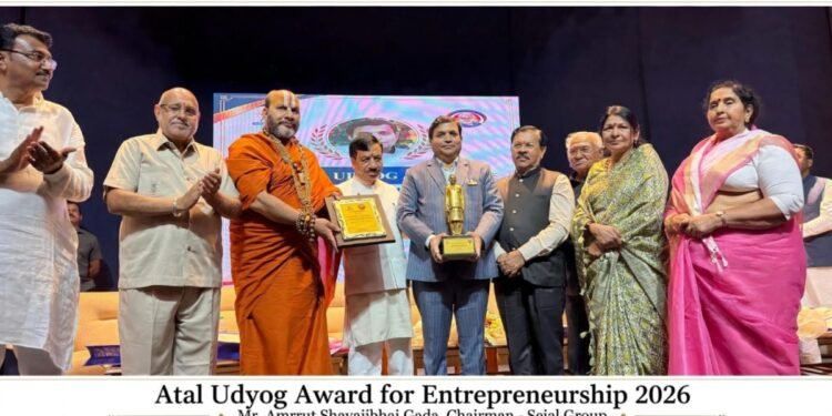 Sejal Group Chairman Mr. Amrrut Shavajibhai Gada Conferred with Atal Udyog Award for Entrepreneurship 2026