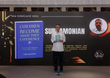 From Engineer to Author: Mr. Subramonian Launched ‘Children Become What They Experience’ at ICA Conclave 2026