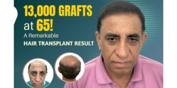 65-Year-Old, 13,000 Grafts Implanted in a Single Session: An Insight into a Remarkable Hair Transplant Procedure