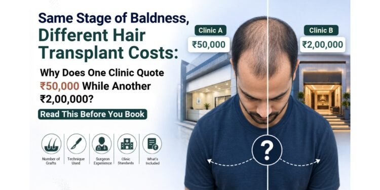 Same Stage of Baldness, Different Hair Transplant Costs: Why Does One Clinic Quote Rs 50,000 While Another Rs 2,00,000? Read This Before You Book