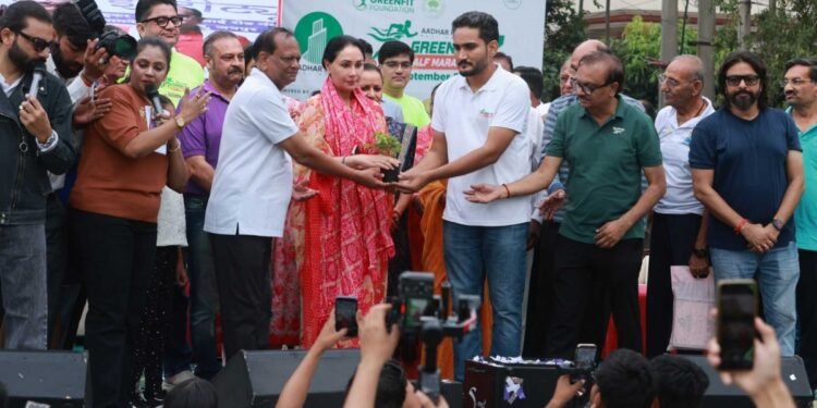 Over 10,000 Runners Join Aadhar Prime GreenFit Half Marathon; Deputy CM Diya Kumari and Jaipur MP Manju Sharma Flag Off the Event