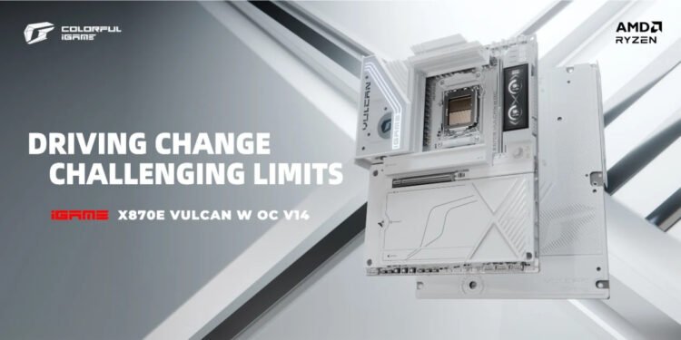 COLORFUL Launches the iGame X870E VULCAN W OC Motherboard