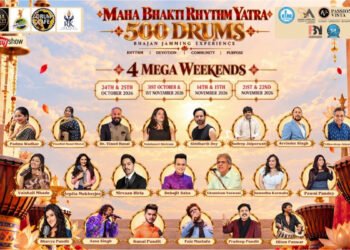 India’s First-Ever 500-Drum Bhakti Jamming Experience Comes to Mumbai with Maha Bhakti Rhythm Yatra