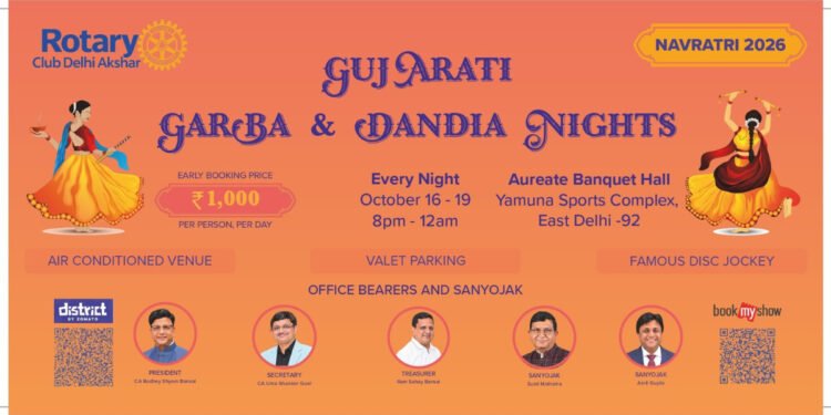 Rotary Club Delhi Akshar Brings Four-Day Gujarati Garba and Dandiya Celebration to East Delhi
